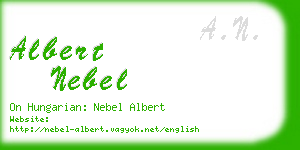 albert nebel business card